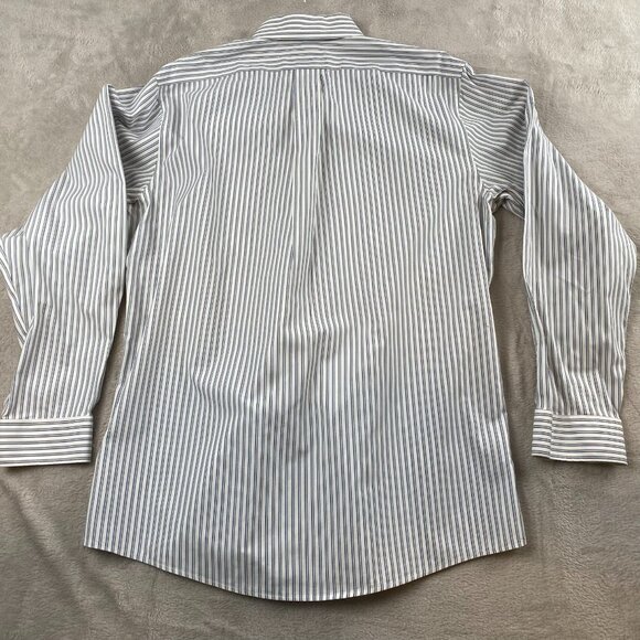 Eddie Bauer Mens Button-Down Shirt M Wrinkle-Free Classic Fit Striped - Picture 8 of 8